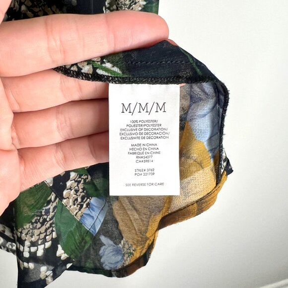 CAbi Style #3762 Snake Charmer Floral Semi Sheer Button-Up Whimsigoth Sz M - Picture 4 of 5